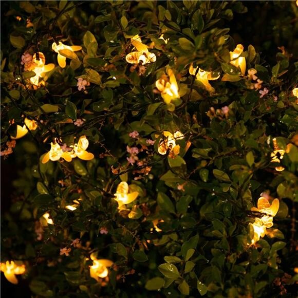 Honeybee Fairy Lights with 8 Lighting Modes Waterproof Solar Bumble Bee - Picture 6 of 7